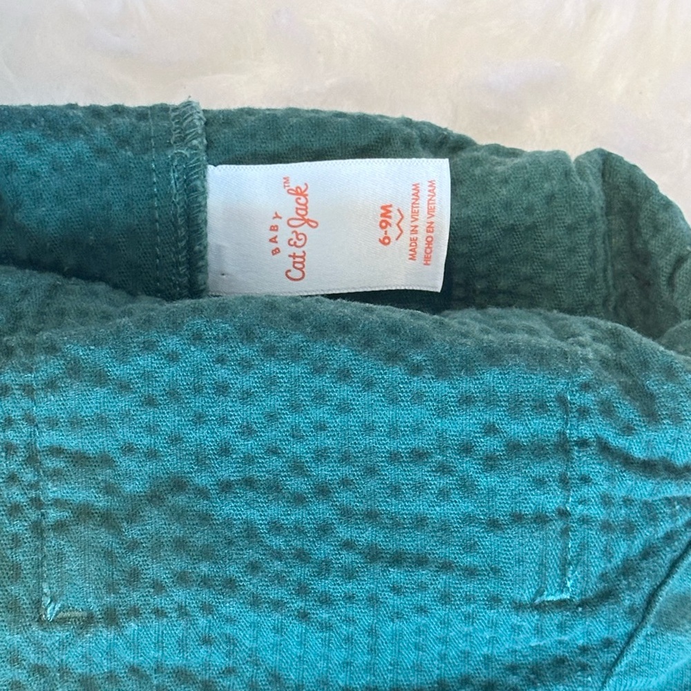 Baby Boys Dark Green Corduroy Overalls Set | Size 6-9m - Picture 5 of 8